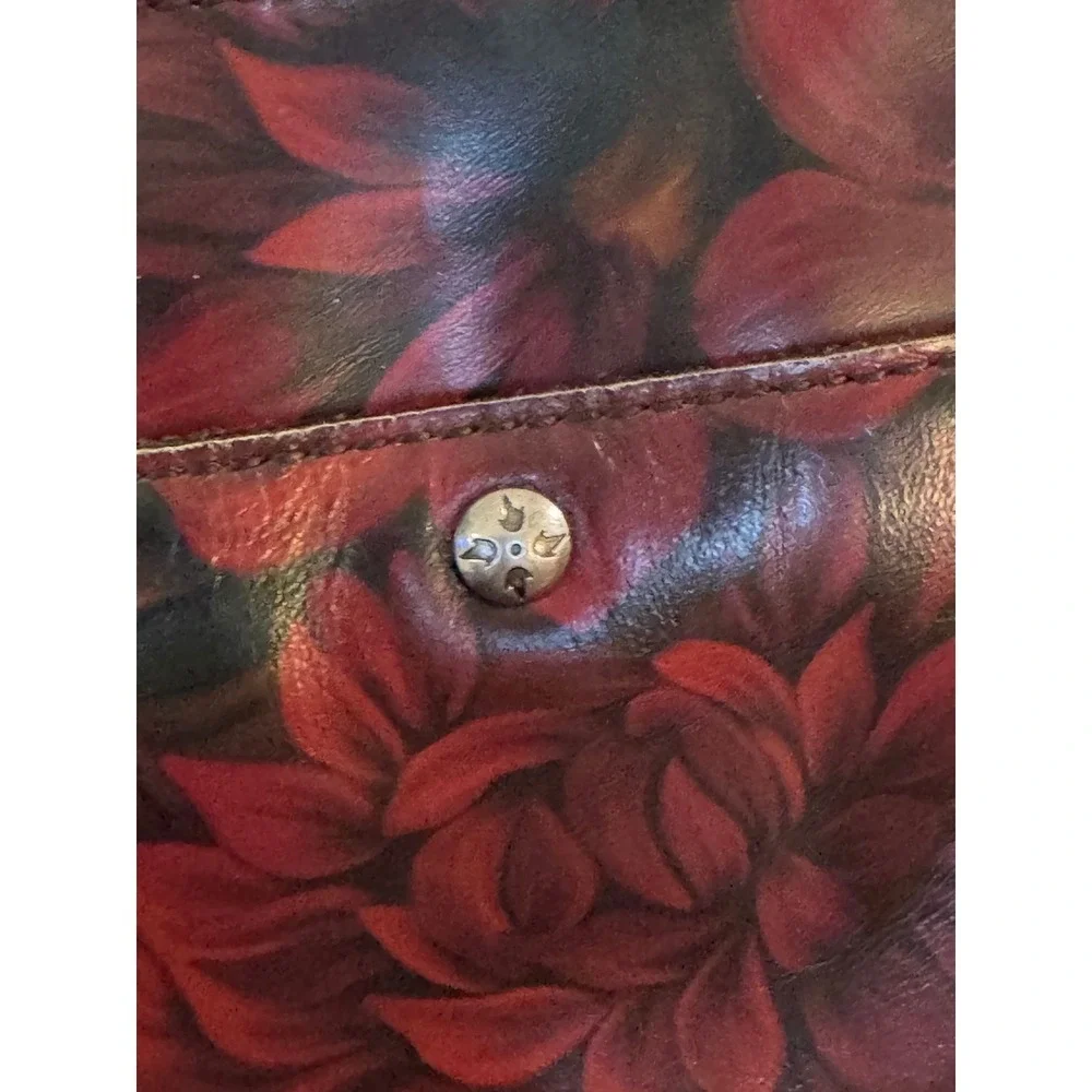 Patricia Nash Kirby East West leather crossbody bag "Rustic Mums" - Picture 4 of 9
